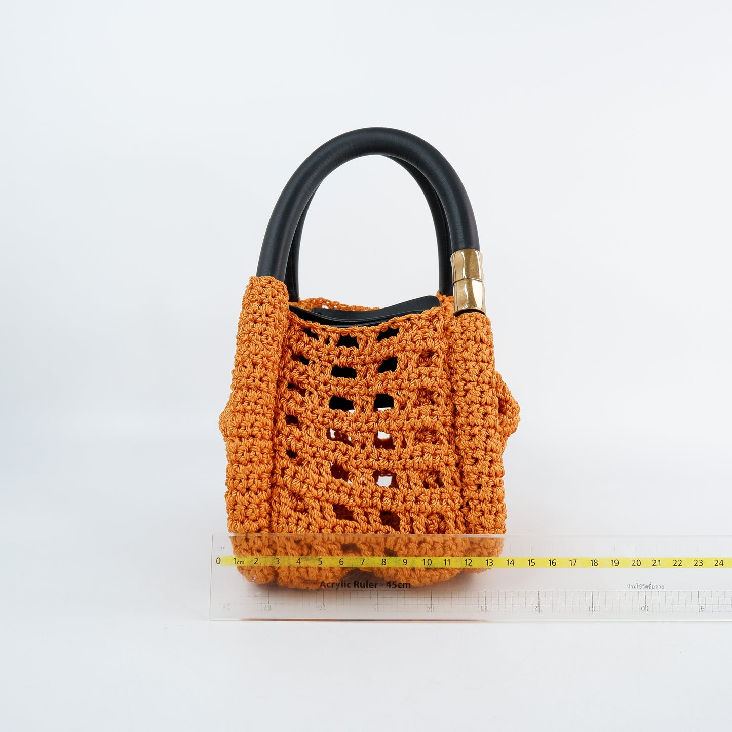 Boyy Wonton 20 Crochet Raffia Orange Black