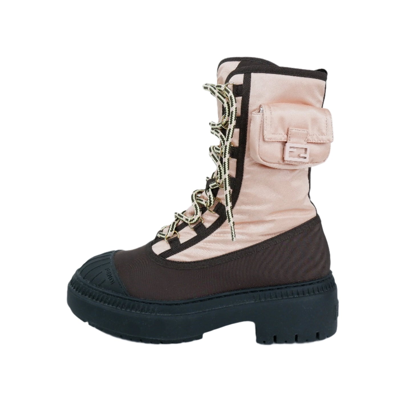 Fendi Boots Baby Pink Brown 38