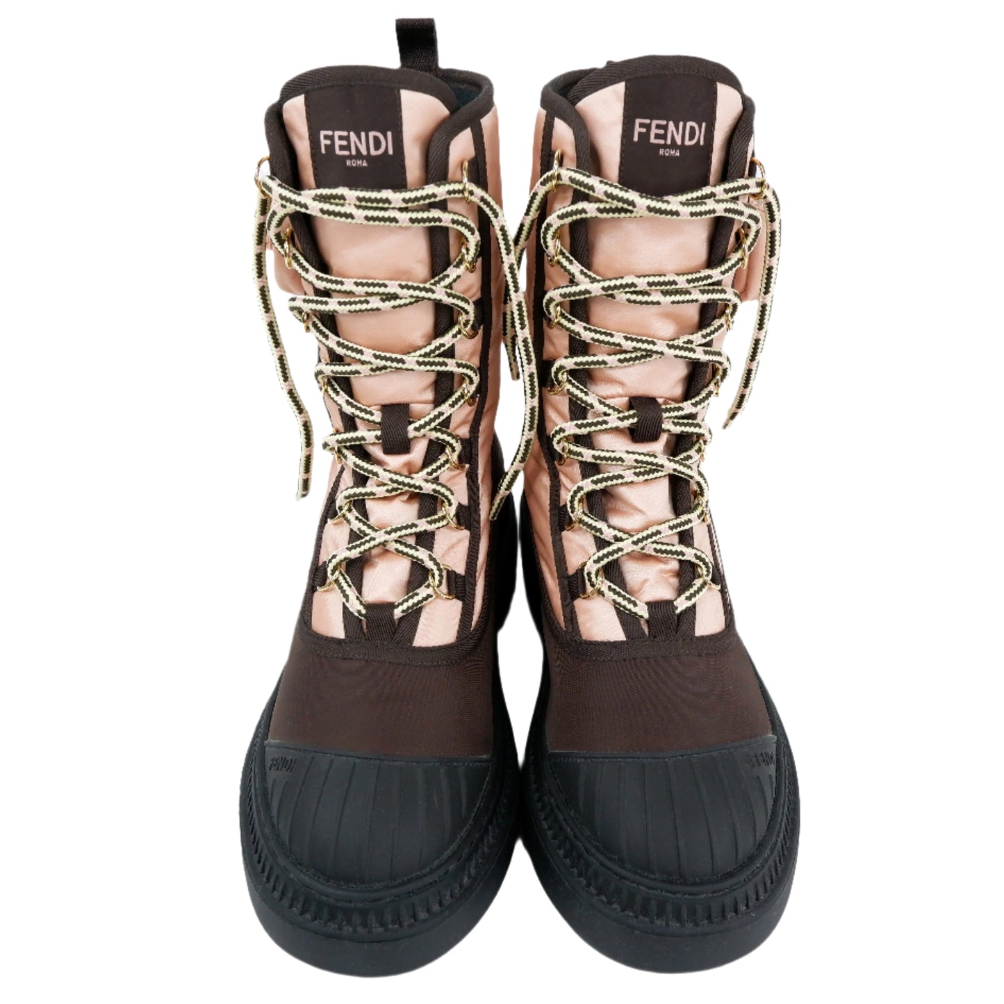 Fendi Boots Baby Pink Brown 38