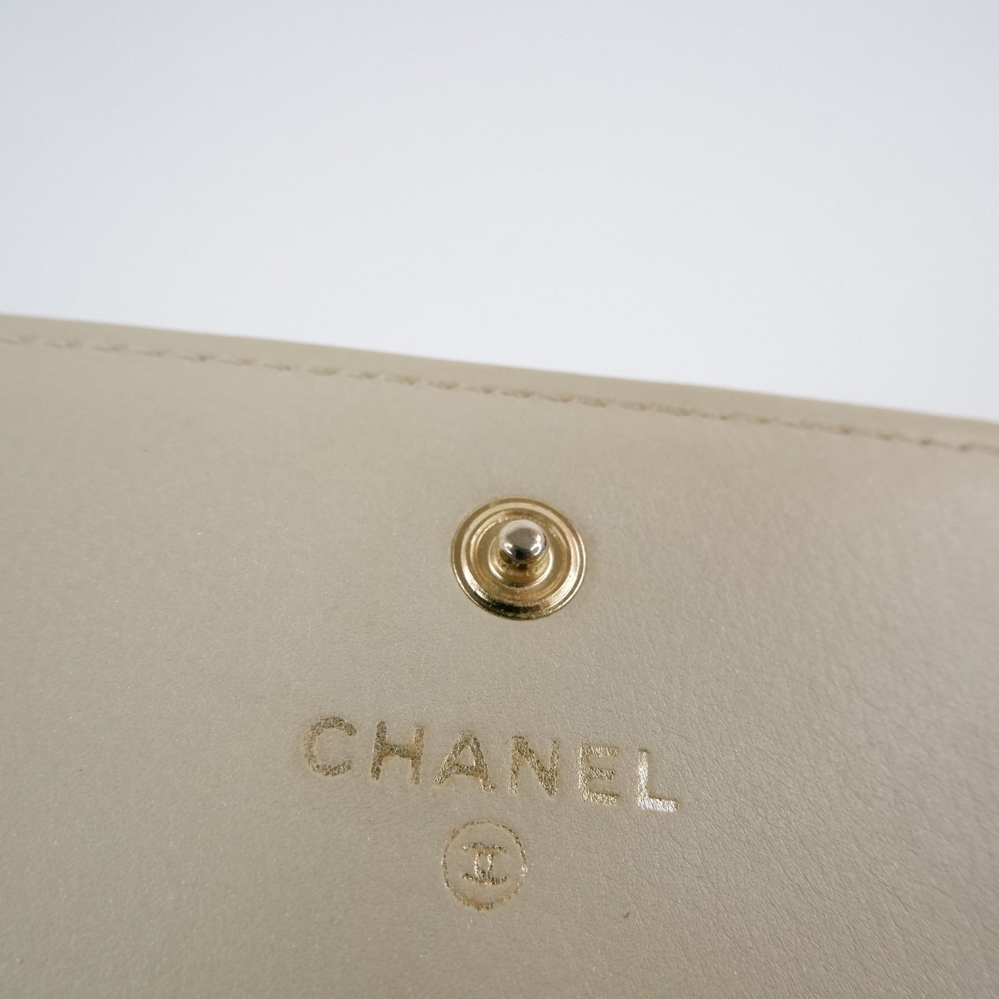 Chanel Boy Long Wallet Beige Chevron