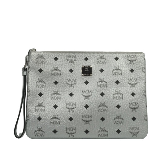 MCM Clutch Silver
