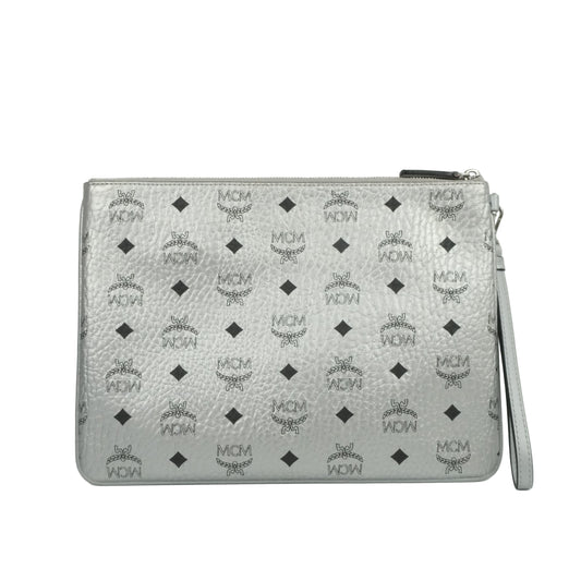 MCM Clutch Silver