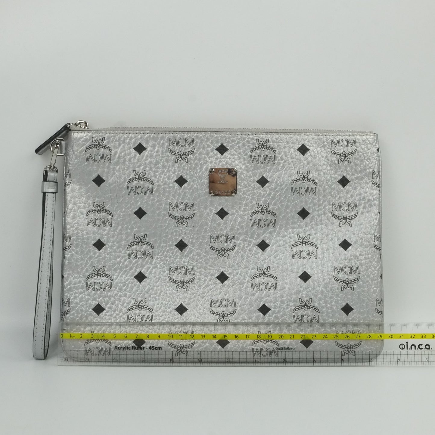 MCM Clutch Silver