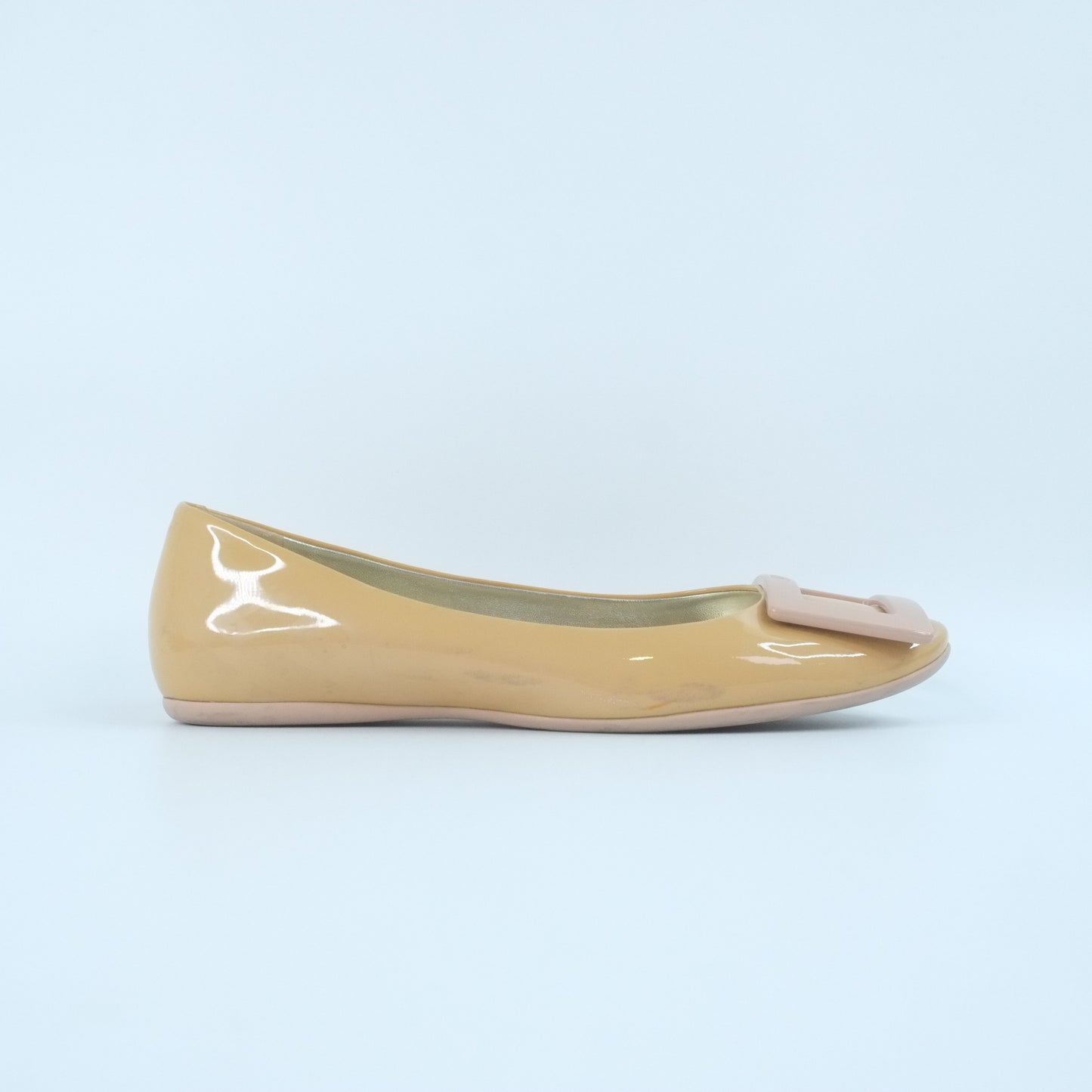 Roger Vivier Flat Beige Patent 35.5