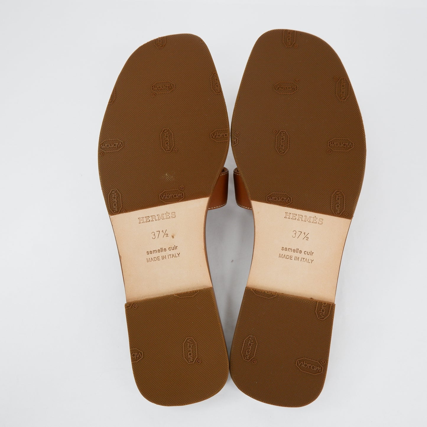 Hermes Oran Sandals Gold 37.5