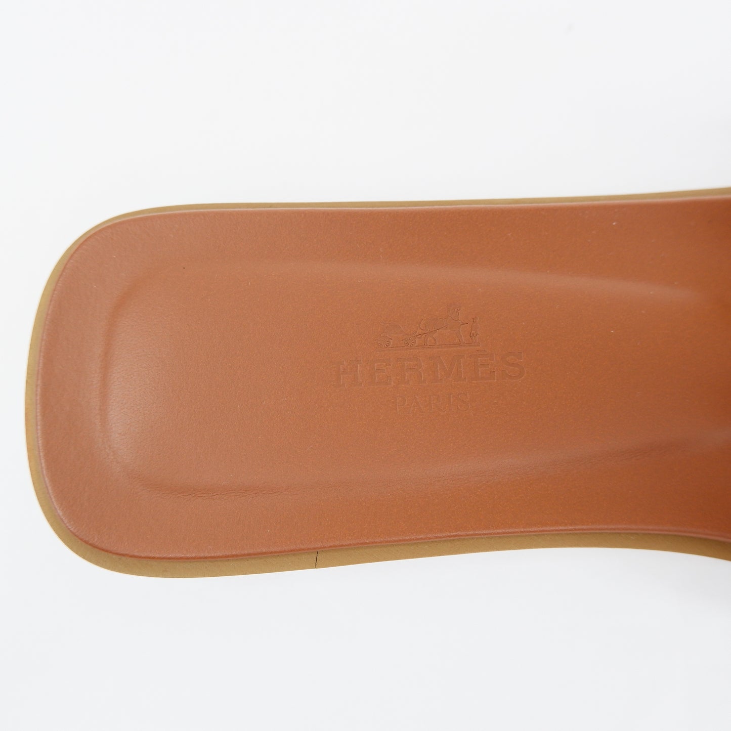 Hermes Oran Sandals Gold 37.5