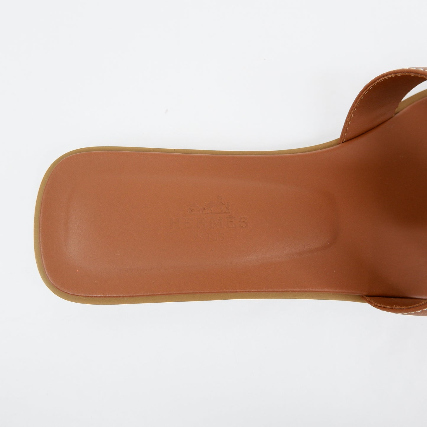 Hermes Oran Sandals Gold 37.5