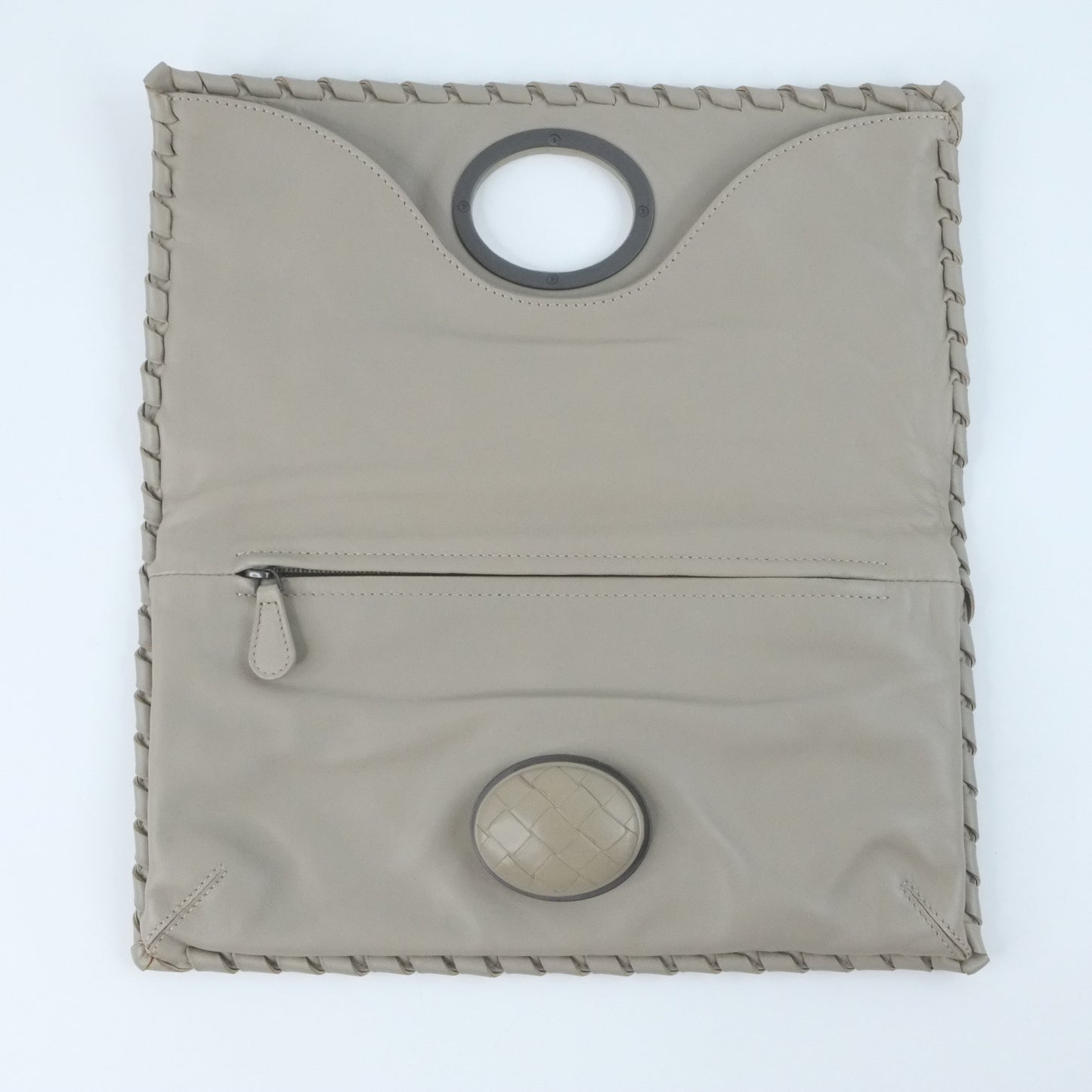 Bottega Veneta Clutch Fold Grey