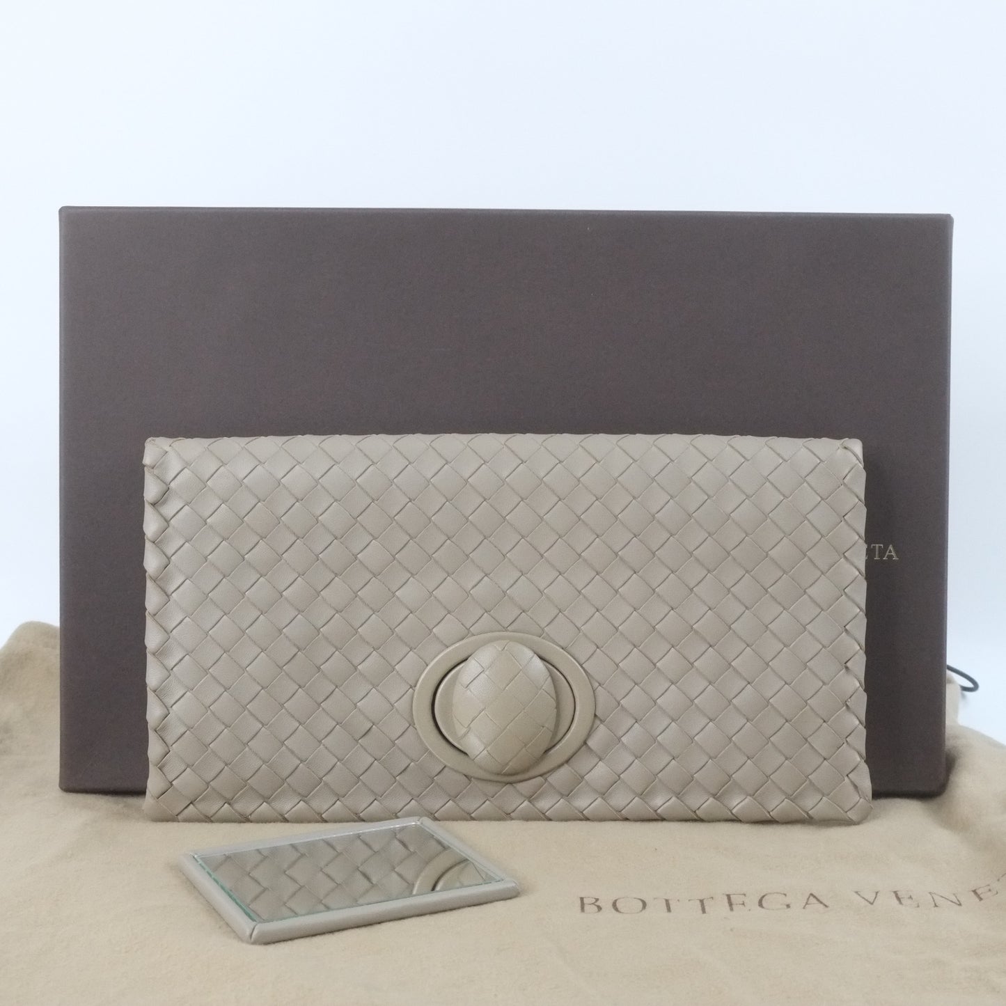 Bottega Veneta Clutch Fold Grey