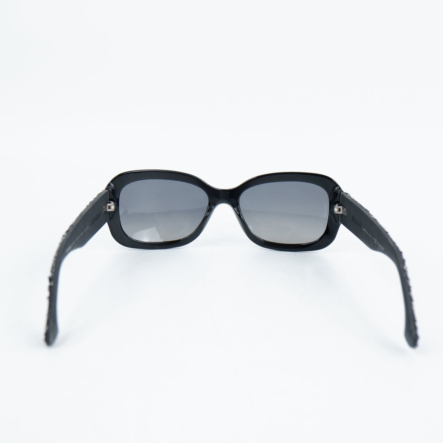 Chanel Sunglasses Black Tweed