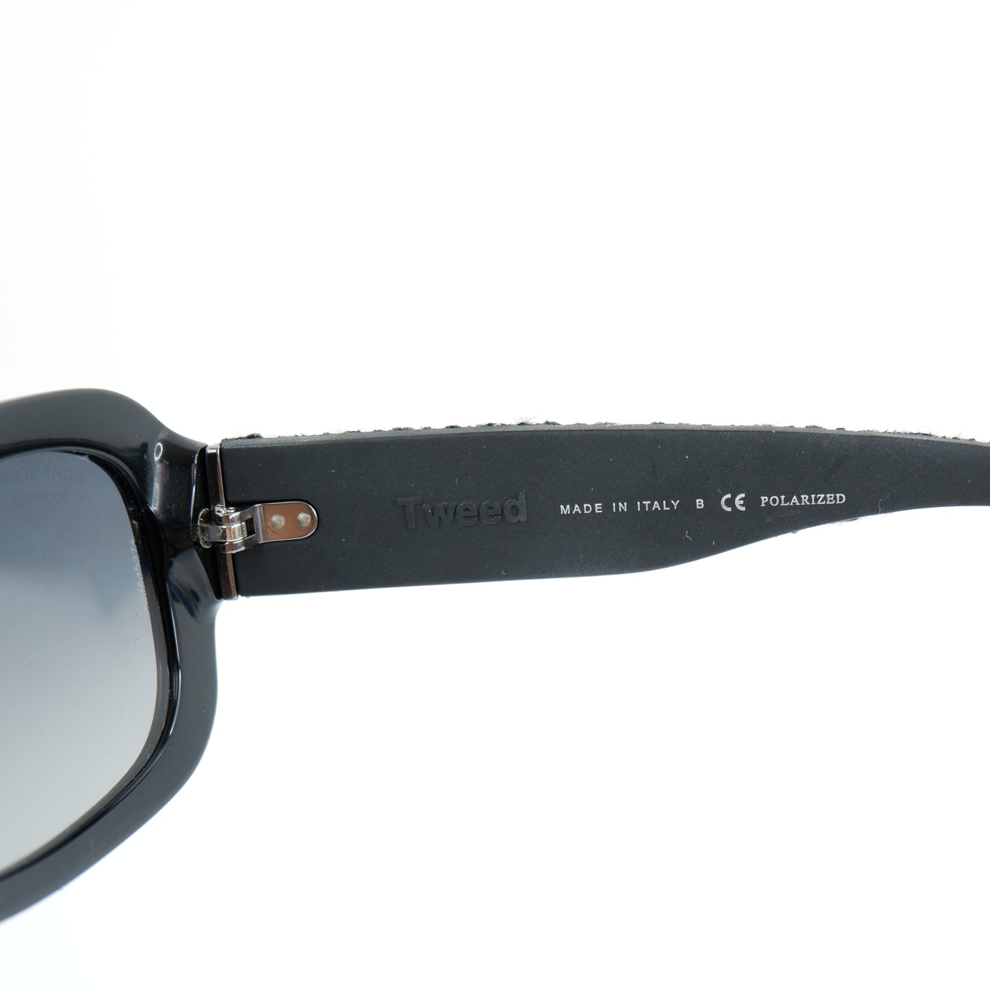 Chanel Sunglasses Black Tweed