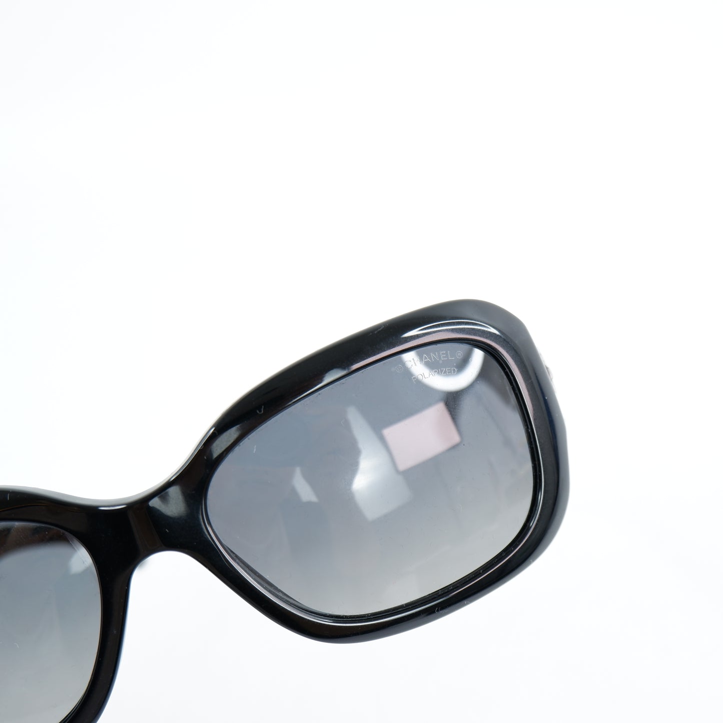 Chanel Sunglasses Black Tweed