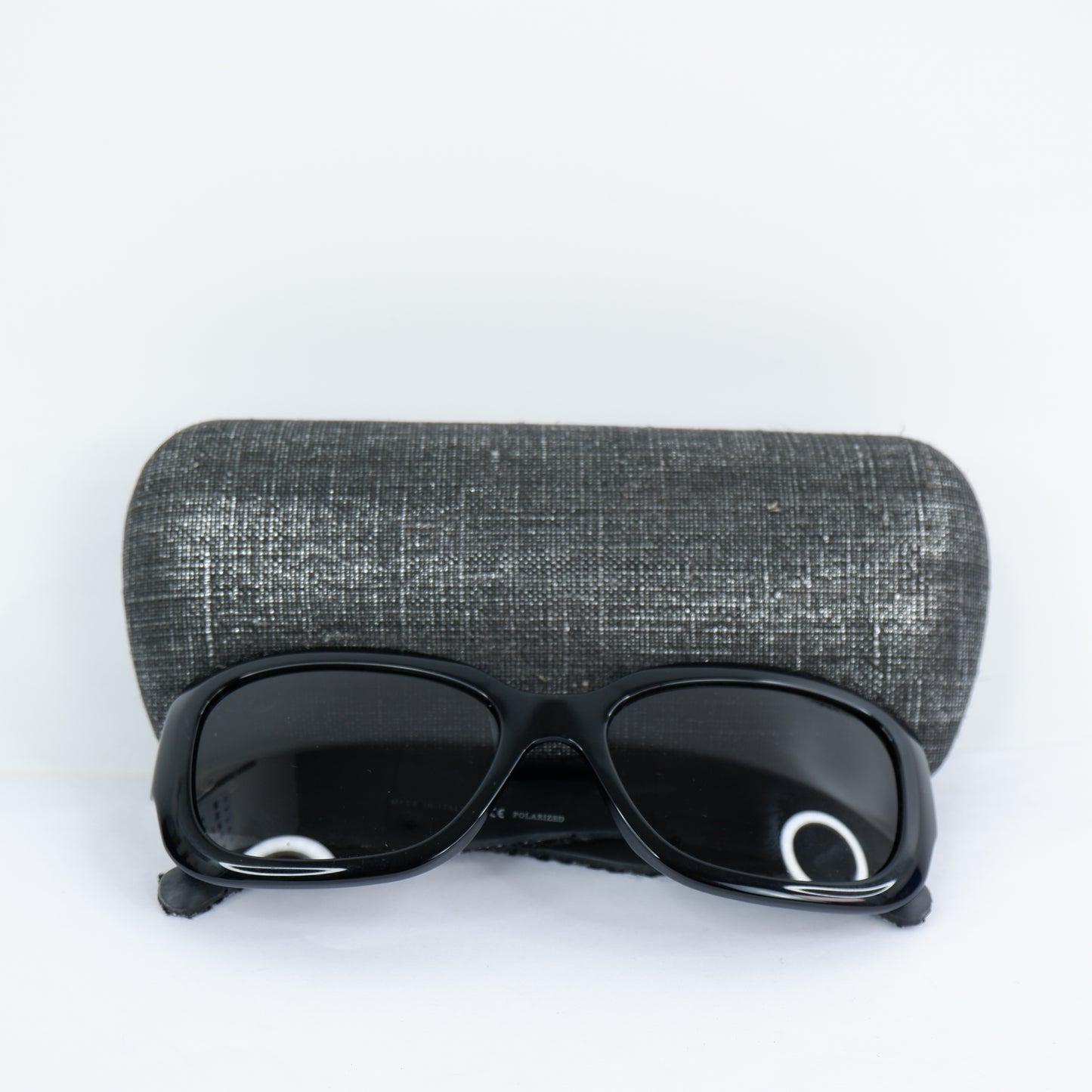 Chanel Sunglasses Black Tweed