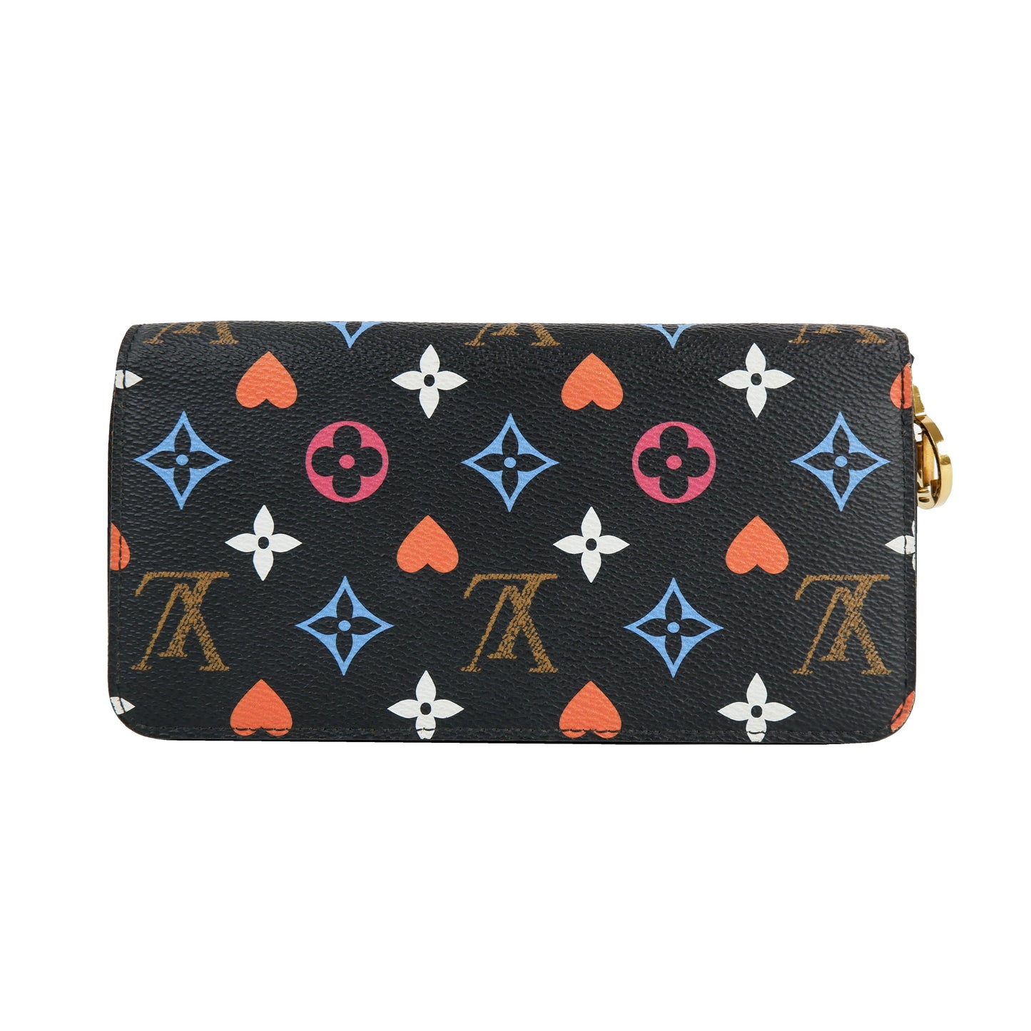 Louis Vuitton Zippy Long Wallet Monogram Game on Black