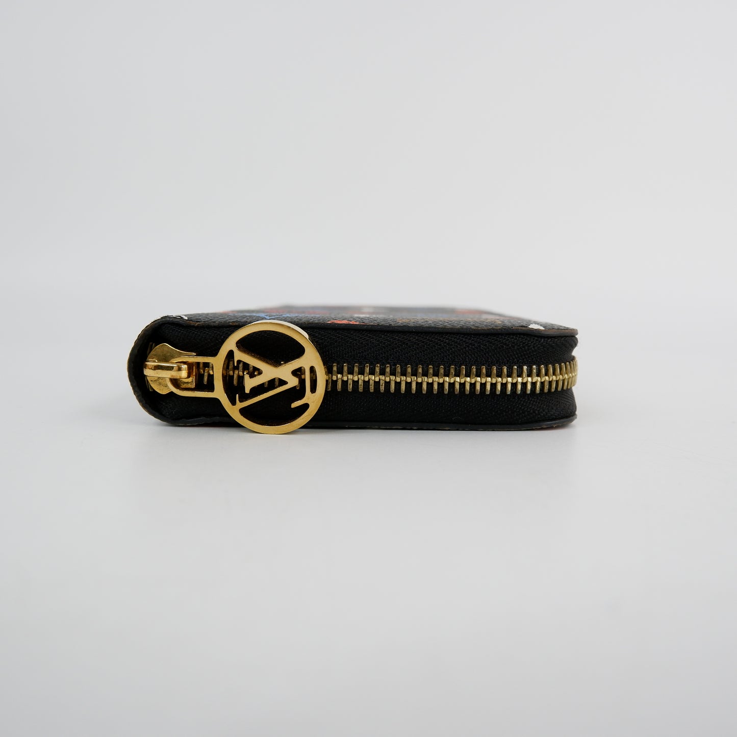 Louis Vuitton Zippy Long Wallet Monogram Game on Black