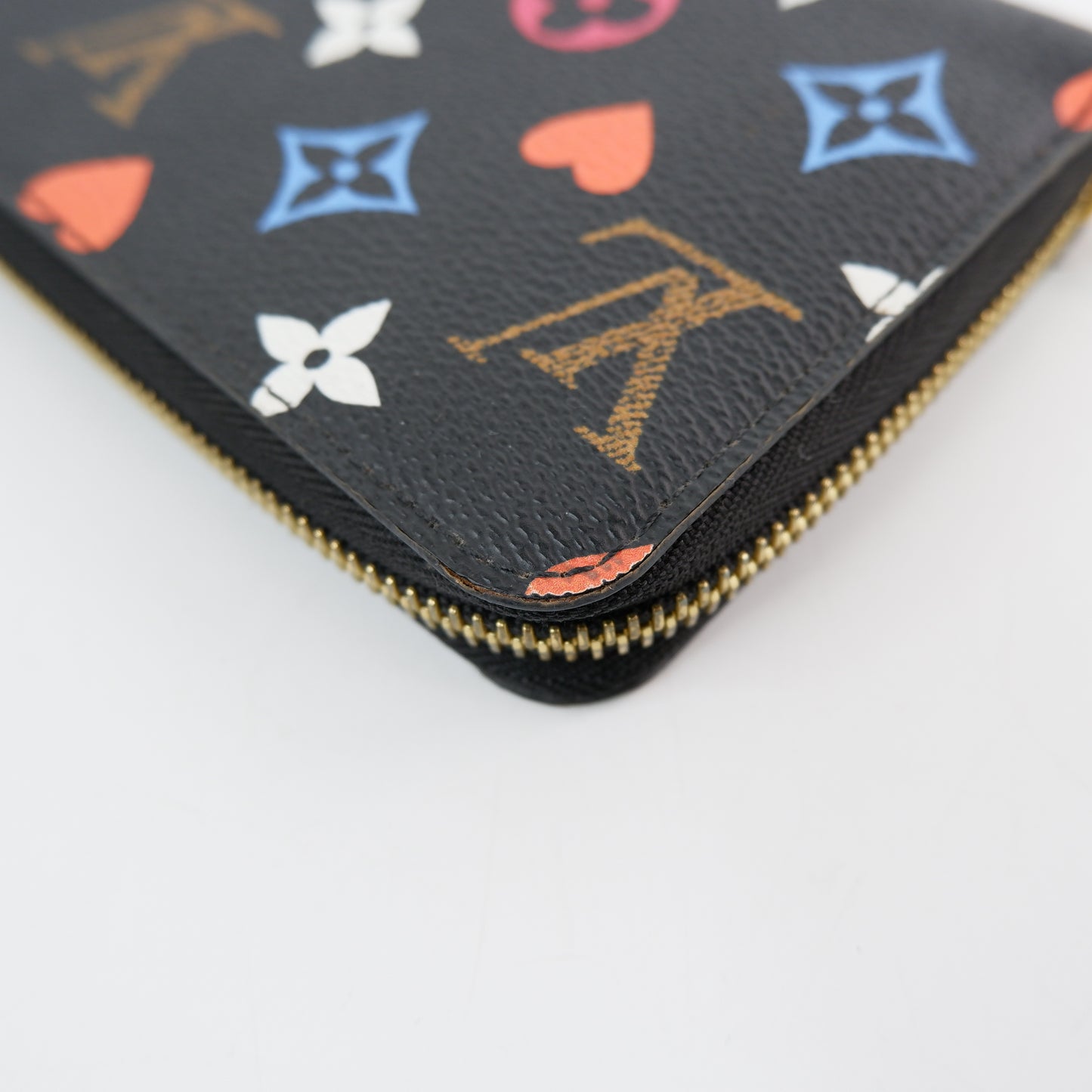Louis Vuitton Zippy Long Wallet Monogram Game on Black