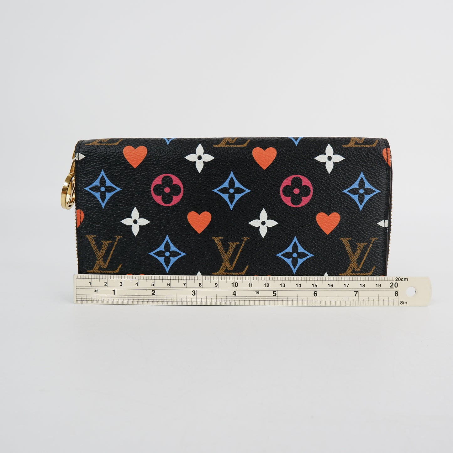 Louis Vuitton Zippy Long Wallet Monogram Game on Black