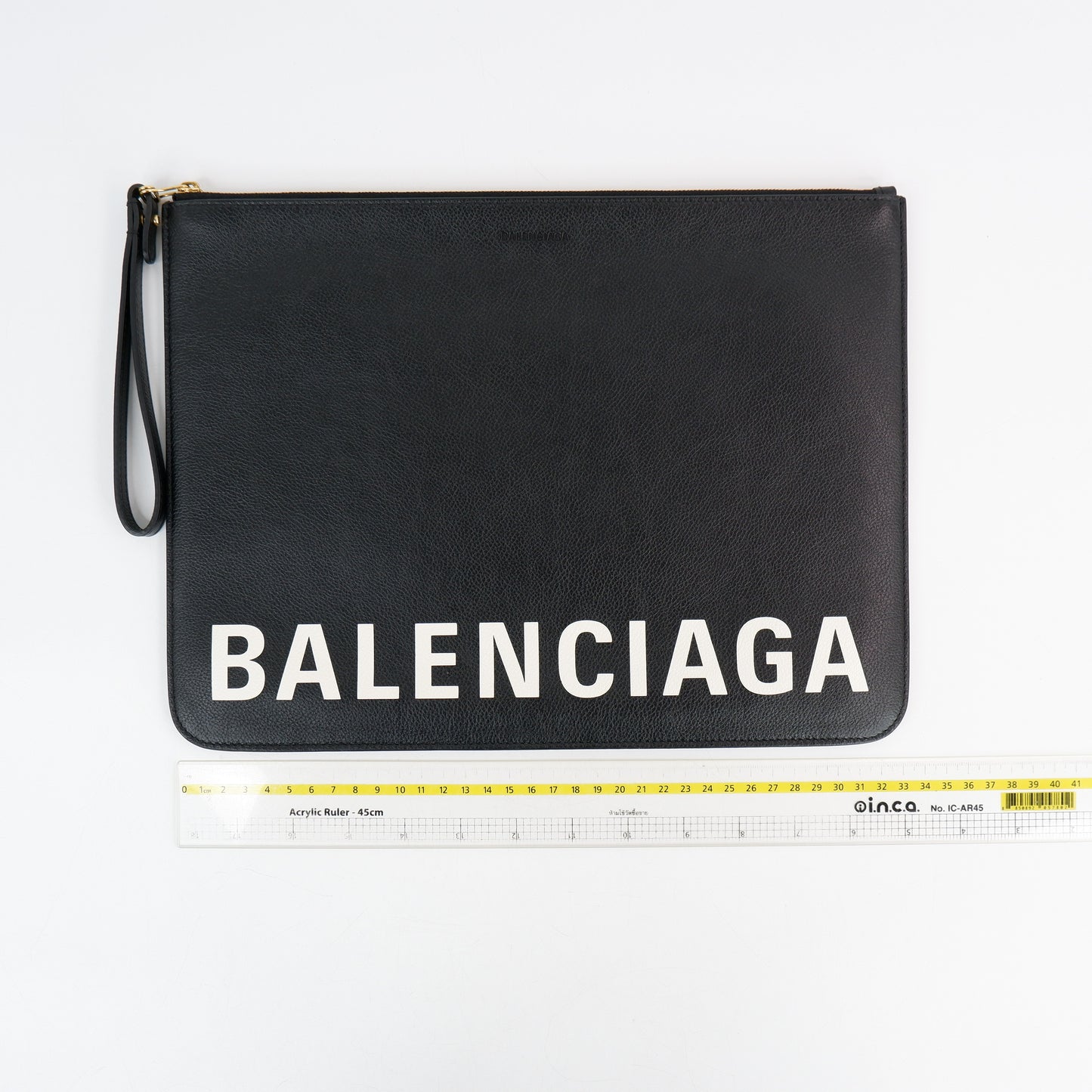 Balenciaga Zip Clutch Black