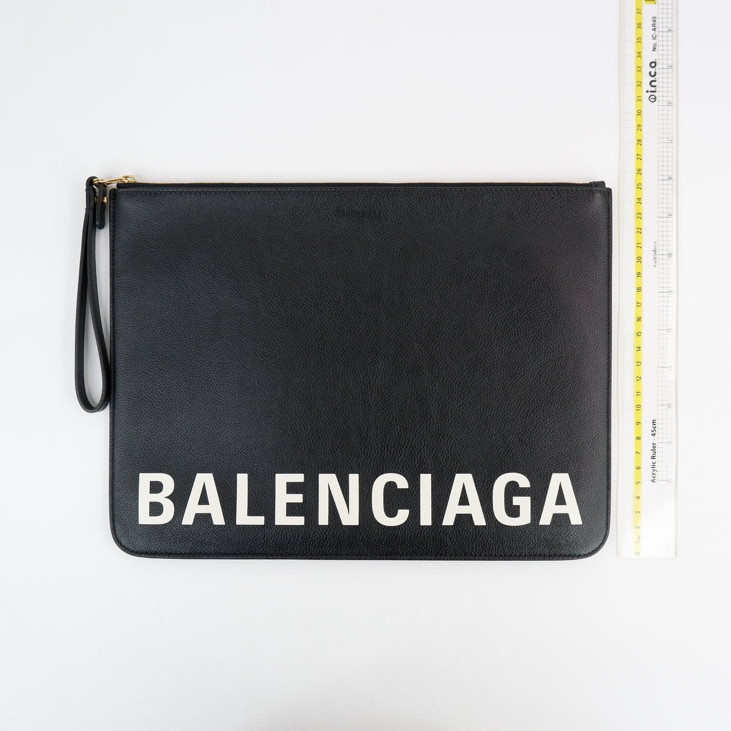 Balenciaga Zip Clutch Black