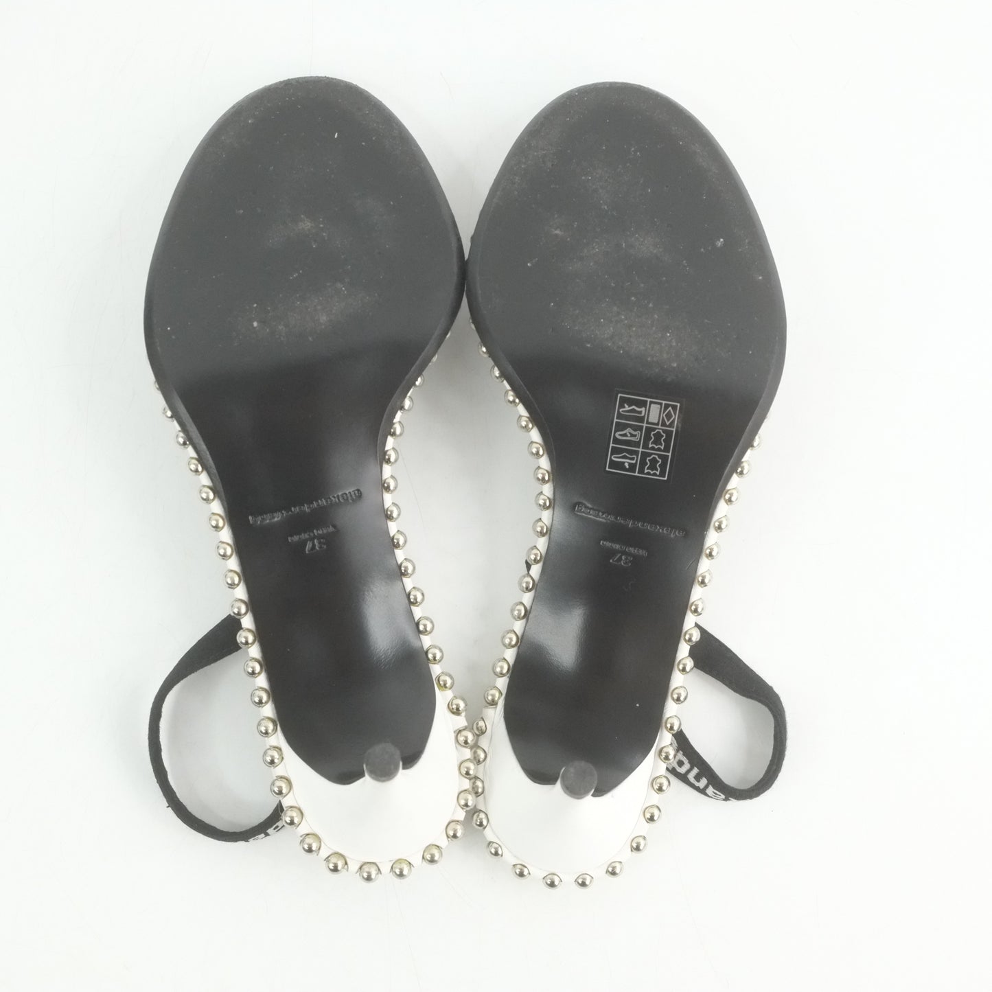 Alexander Wang Sandals Sling Back White Black 37