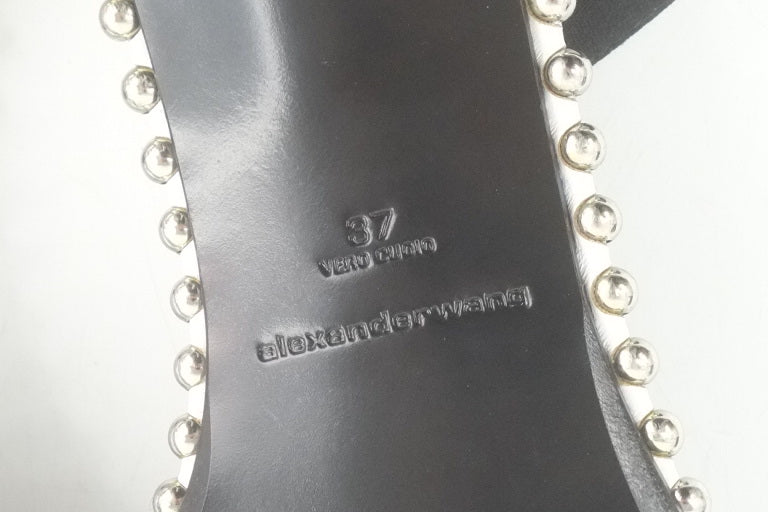 Alexander Wang Sandals Sling Back White Black 37