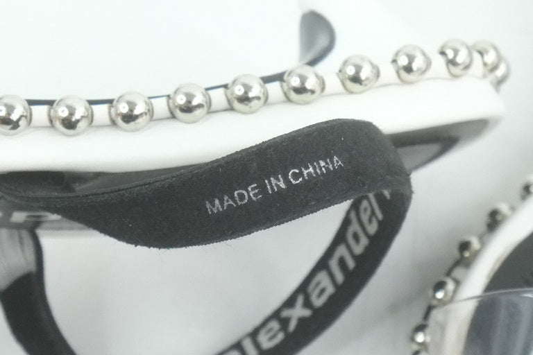 Alexander Wang Sandals Sling Back White Black 37