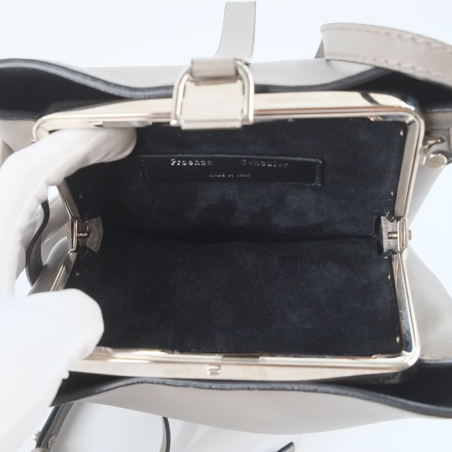 Proenza Schouler Frame Crossbody Bag Grey