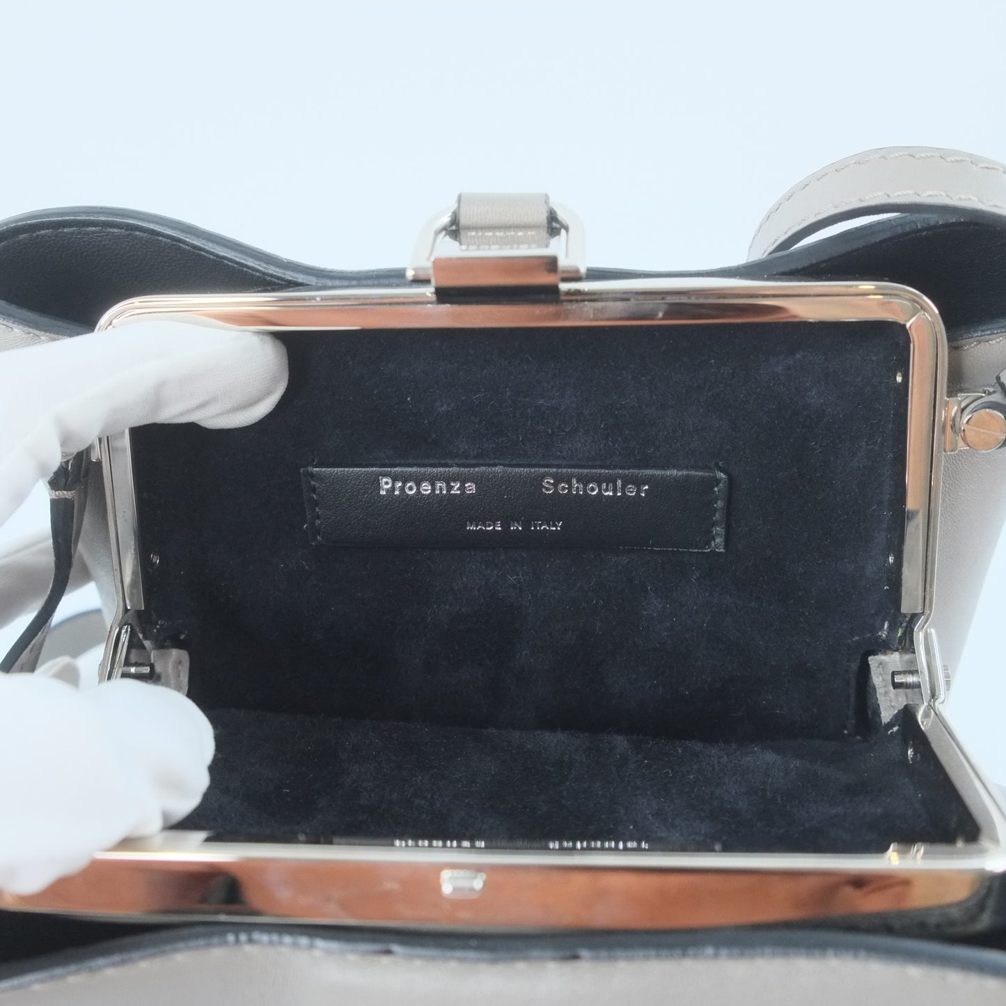 Proenza Schouler Frame Crossbody Bag Grey