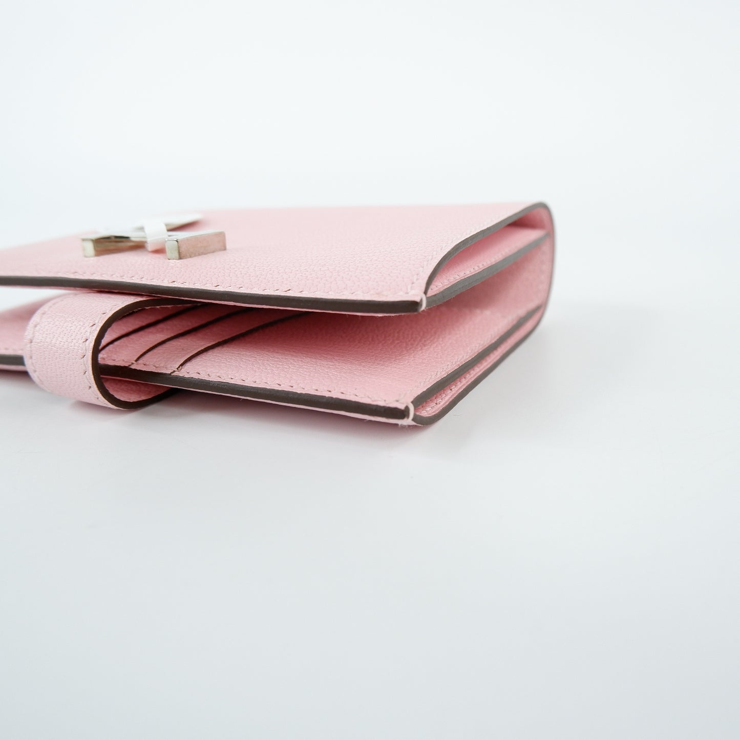 Hermes Bearn Short Wallet Rose Sakura PHW