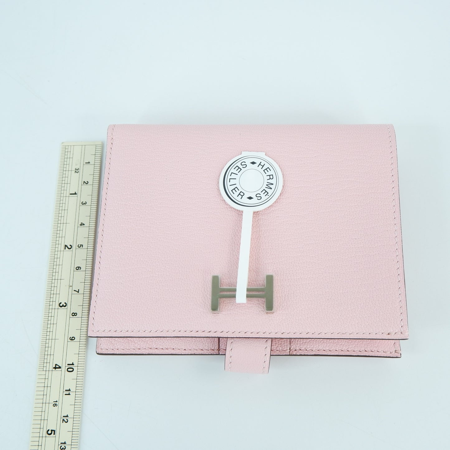 Hermes Bearn Short Wallet Rose Sakura PHW