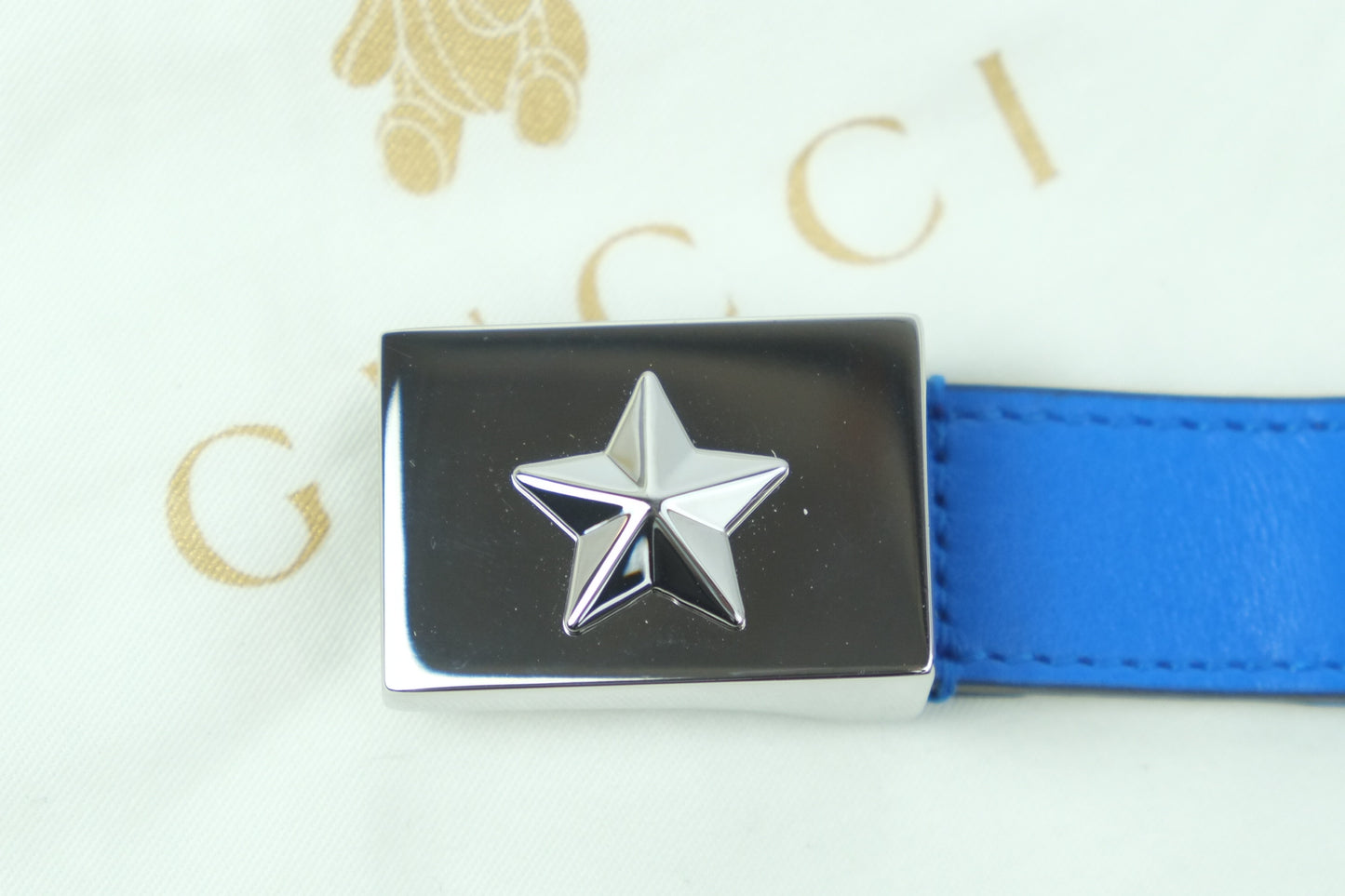 Gucci Kid Belt Blue Red