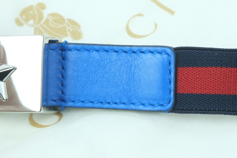 Gucci Kid Belt Blue Red