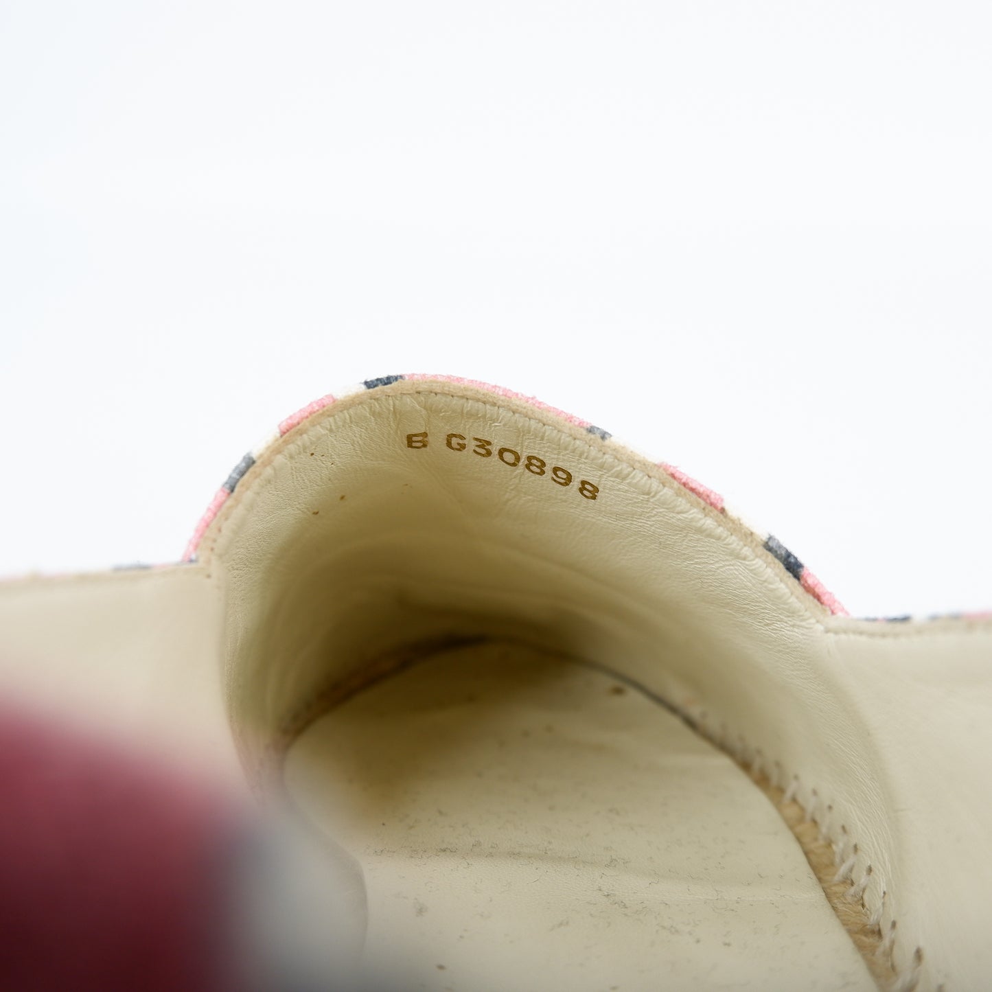 Chanel Flats Espadrille Pink Canvas 37