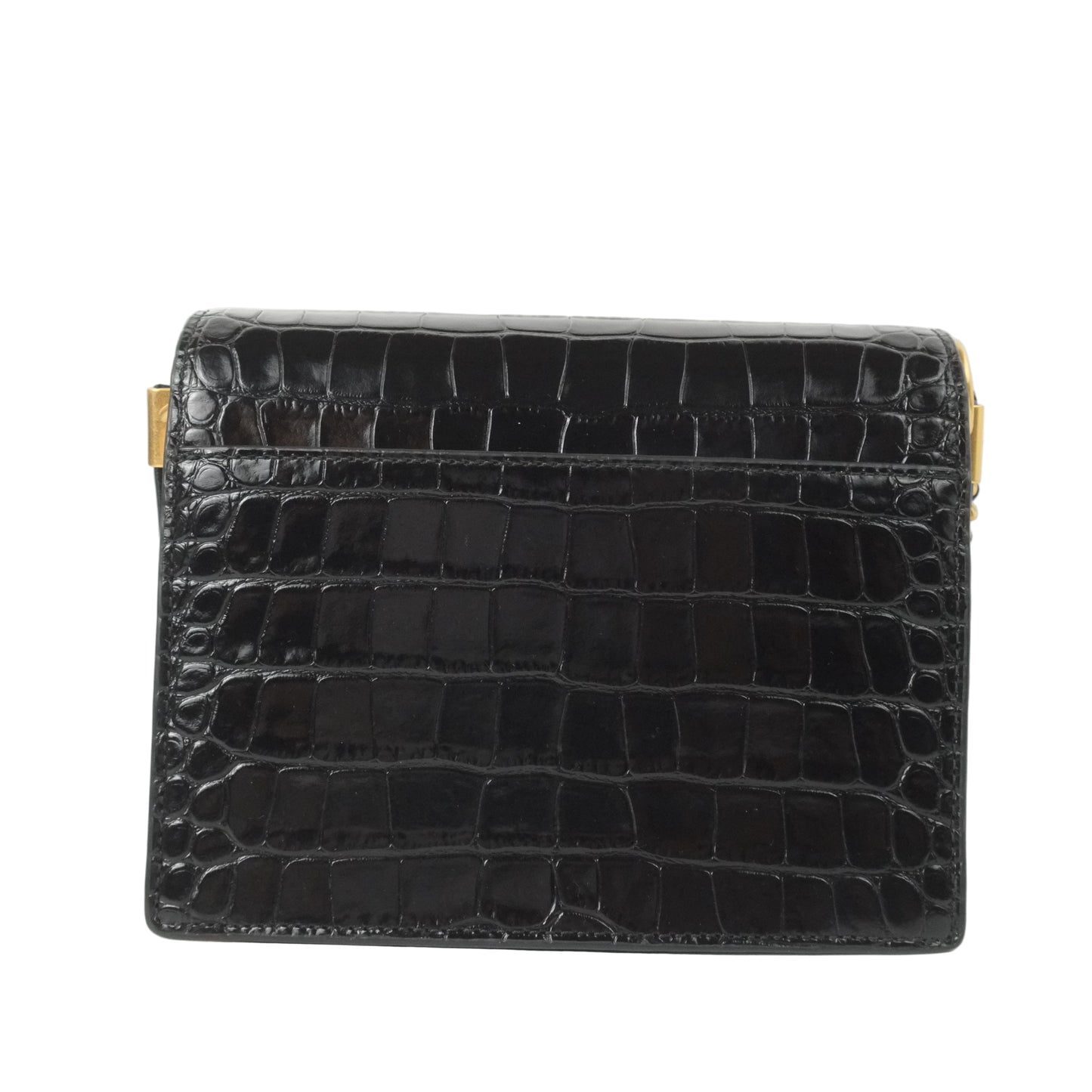 Tory Burch Flap Bag Black Croc