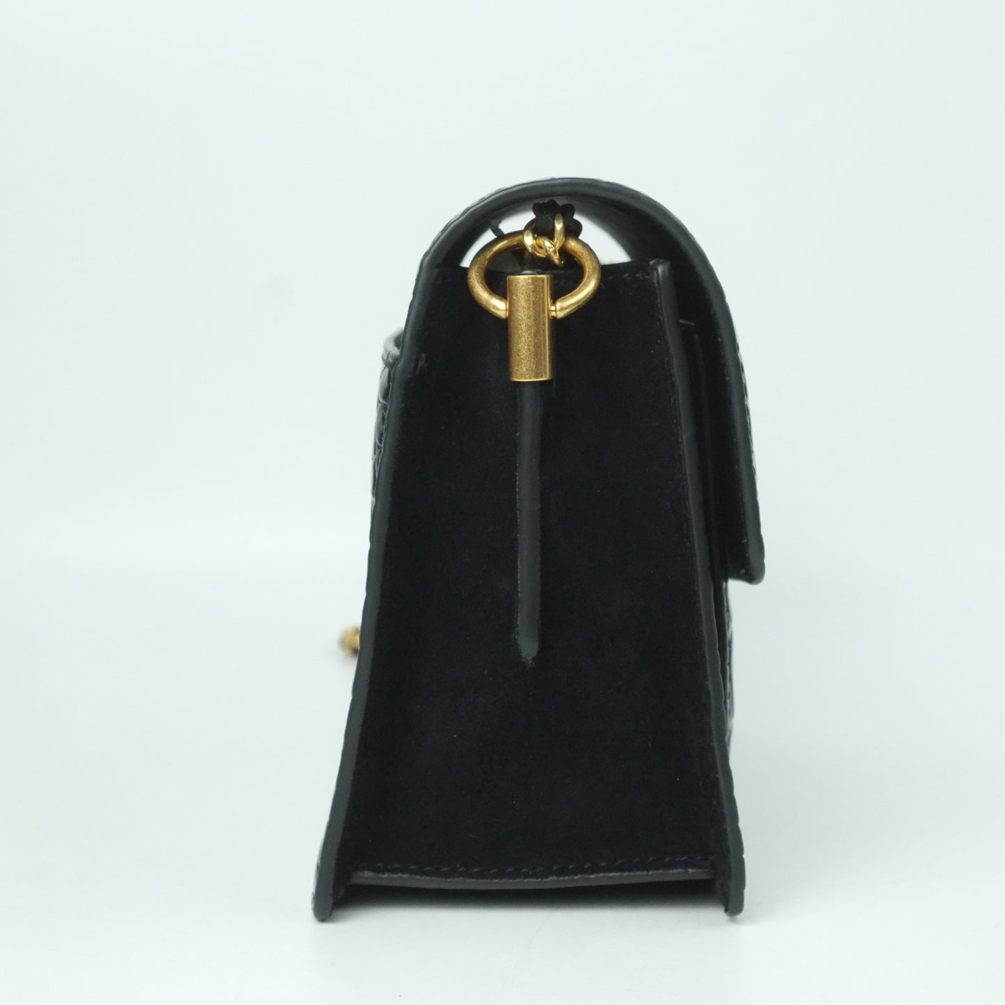 Tory Burch Flap Bag Black Croc