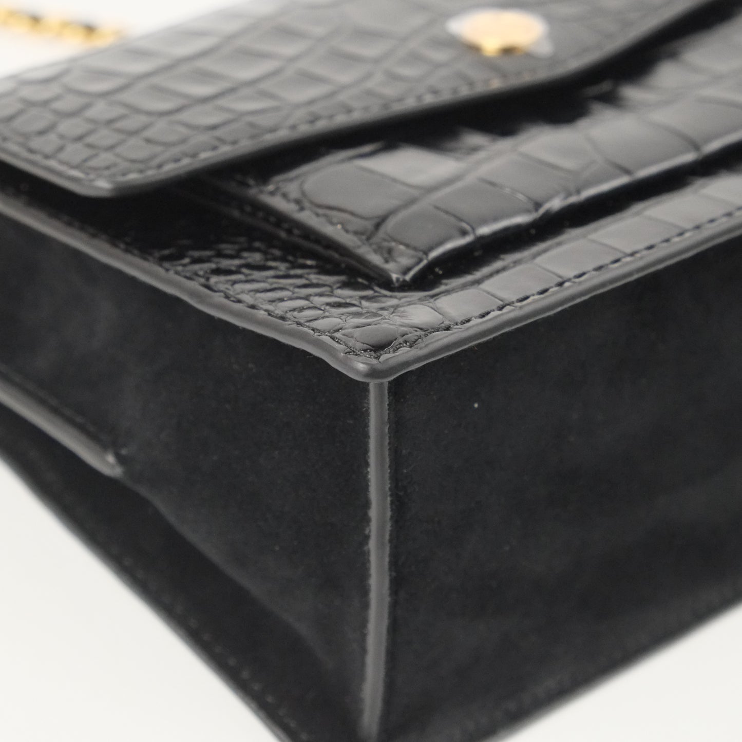 Tory Burch Flap Bag Black Croc