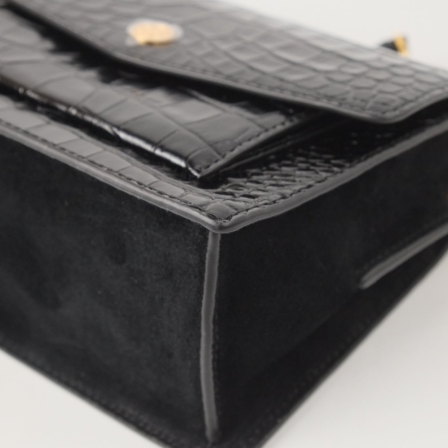 Tory Burch Flap Bag Black Croc