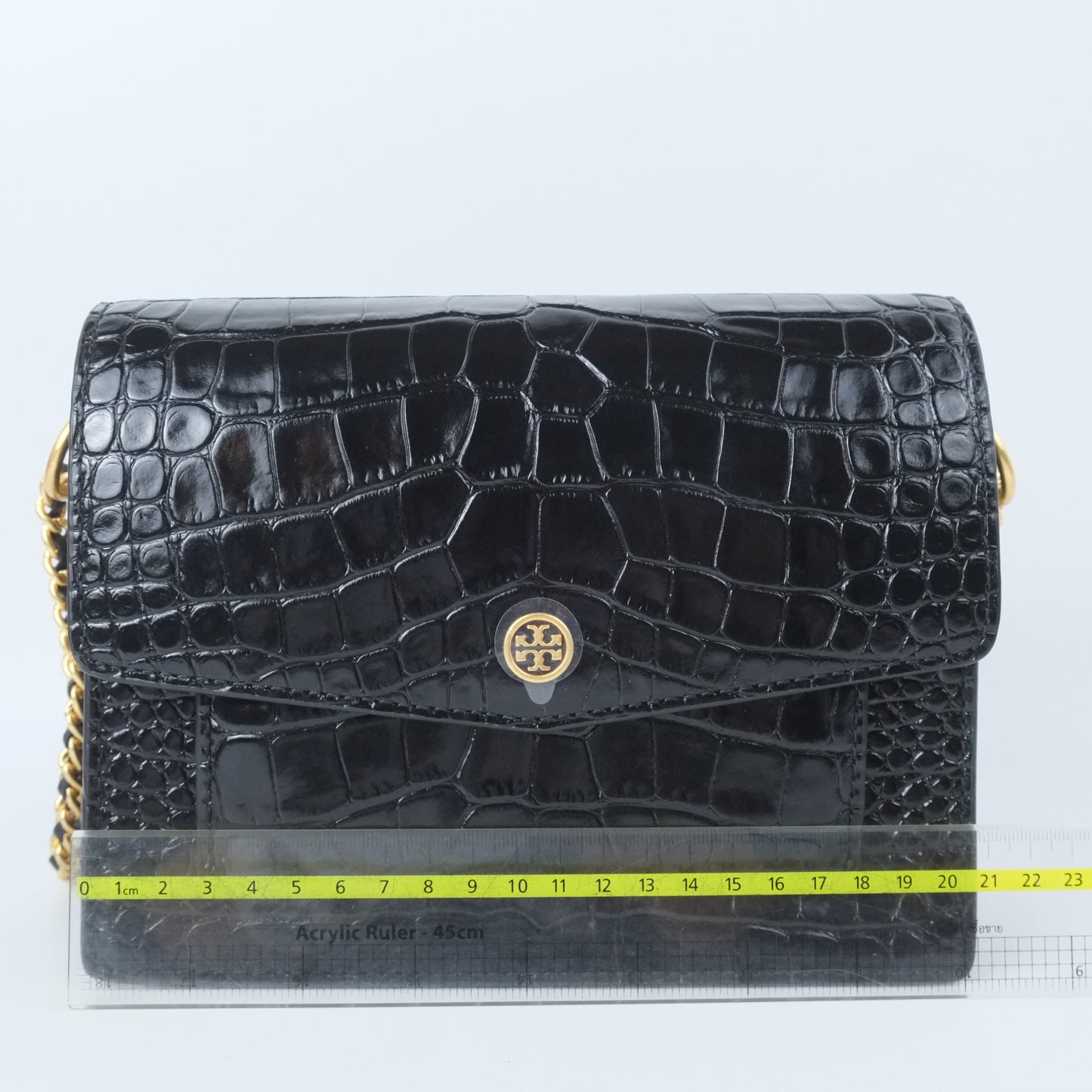 Tory Burch Flap Bag Black Croc