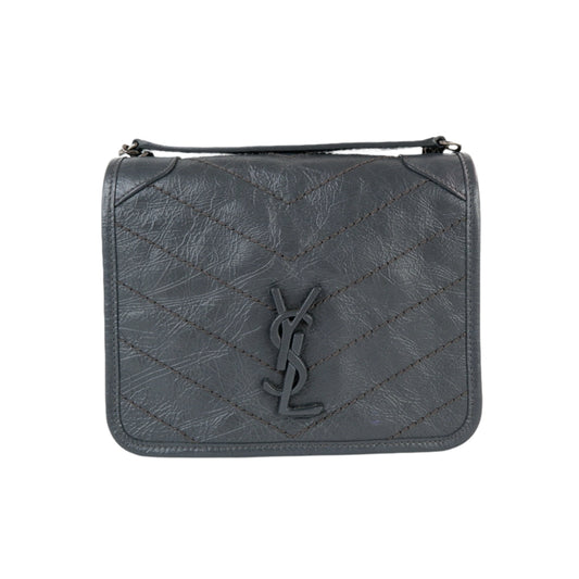 Saint Laurent Portefeuille A Chaine Dark Grey