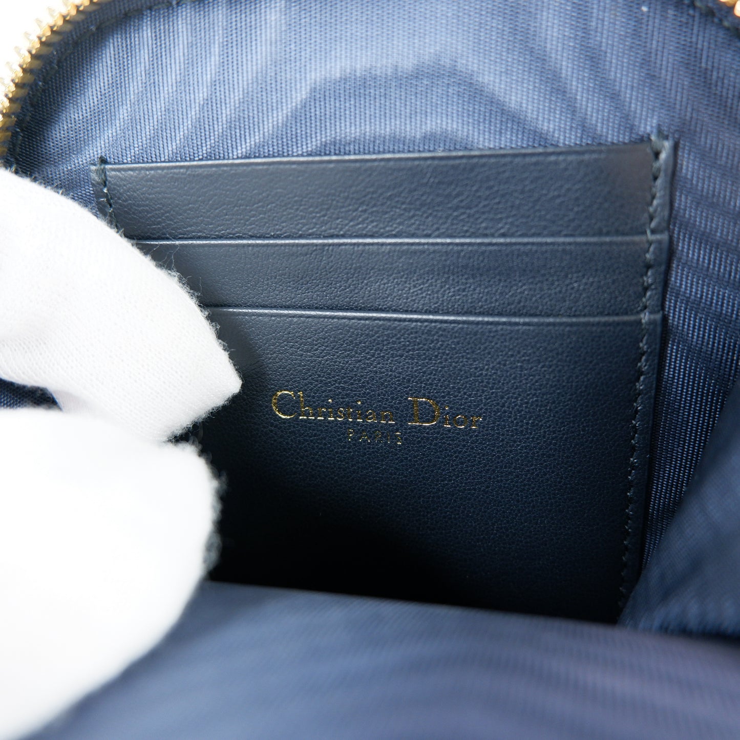 Christian Dior 30 Montaigne Phone Holder Oblique Navy