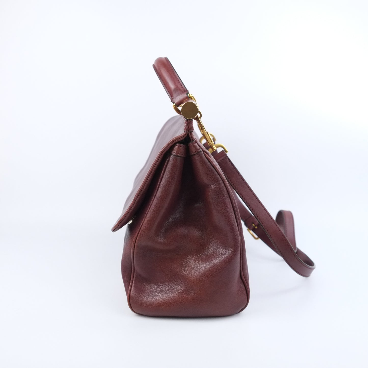 Dolce Gabbana Sicily Leather Bordeaux