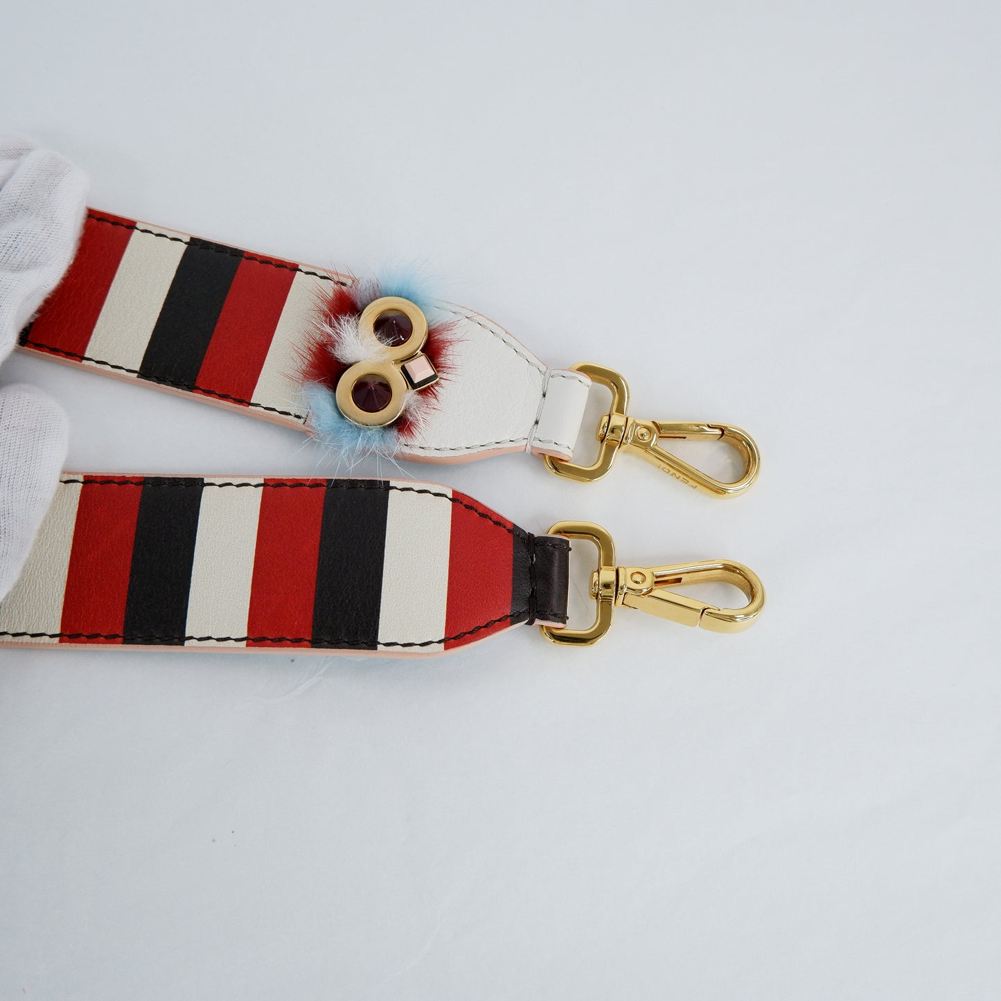 Fendi Strap Monster White Red Black