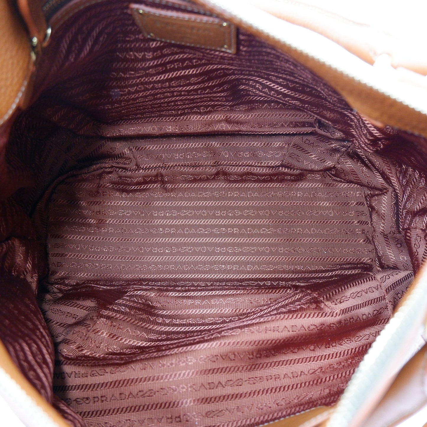 Prada Tote Zip Vit Diano Rame