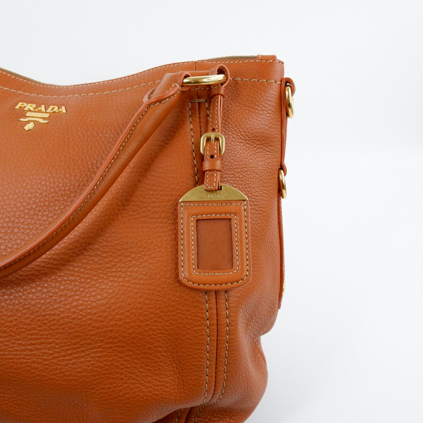 Prada Tote Zip Vit Diano Rame