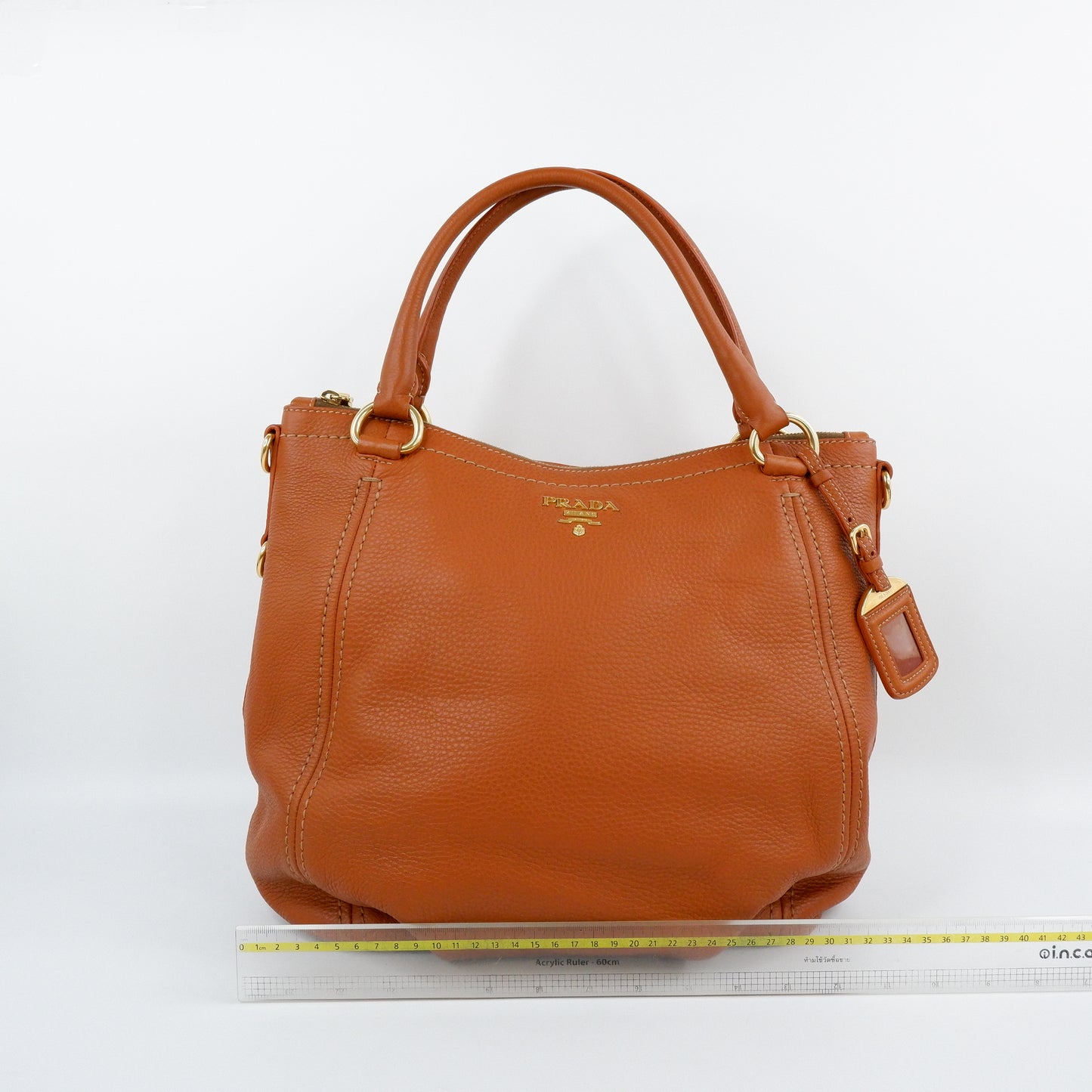 Prada Tote Zip Vit Diano Rame