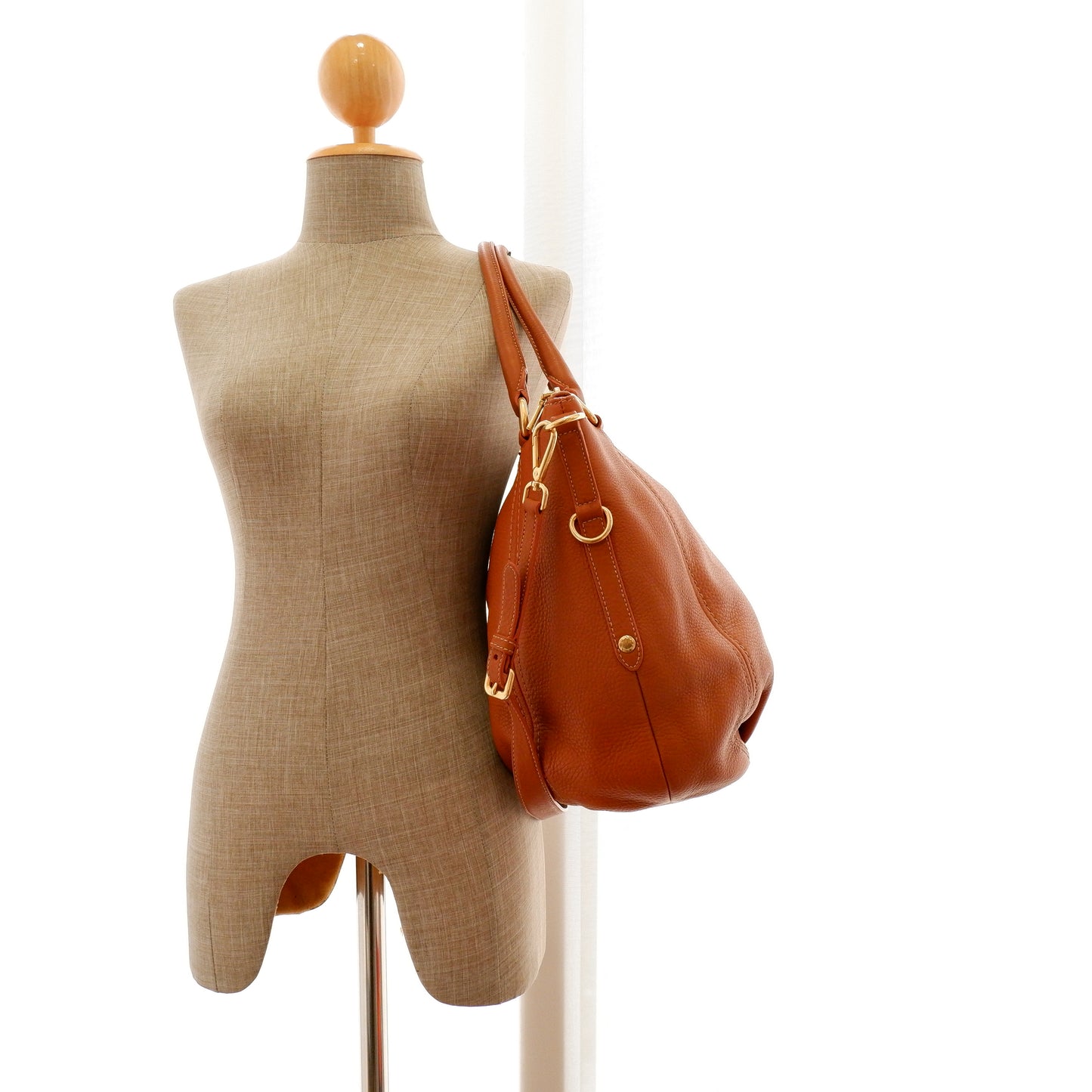 Prada Tote Zip Vit Diano Rame