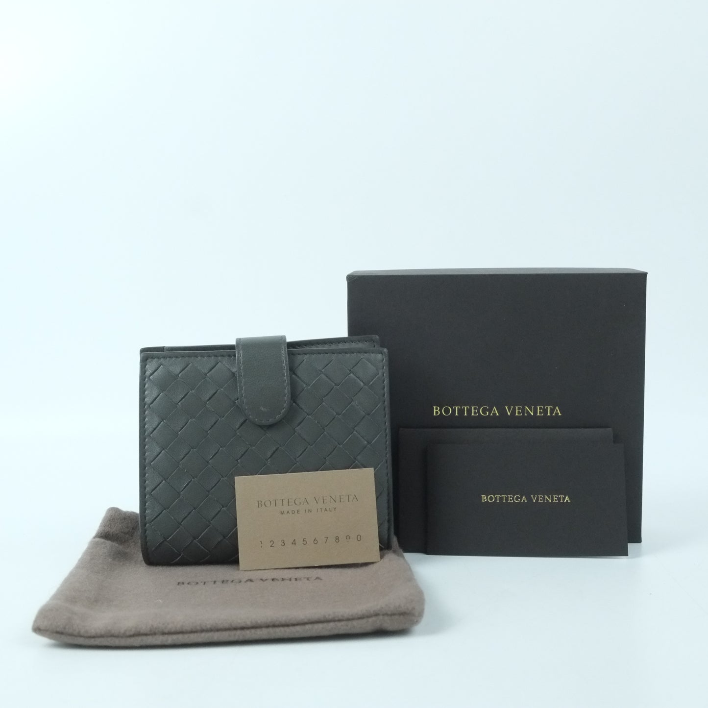 Bottega Short Wallet Grey