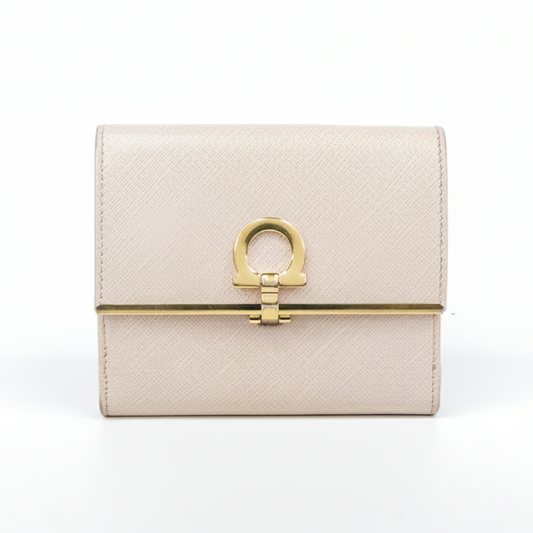 Ferragamo Short Wallet Cream