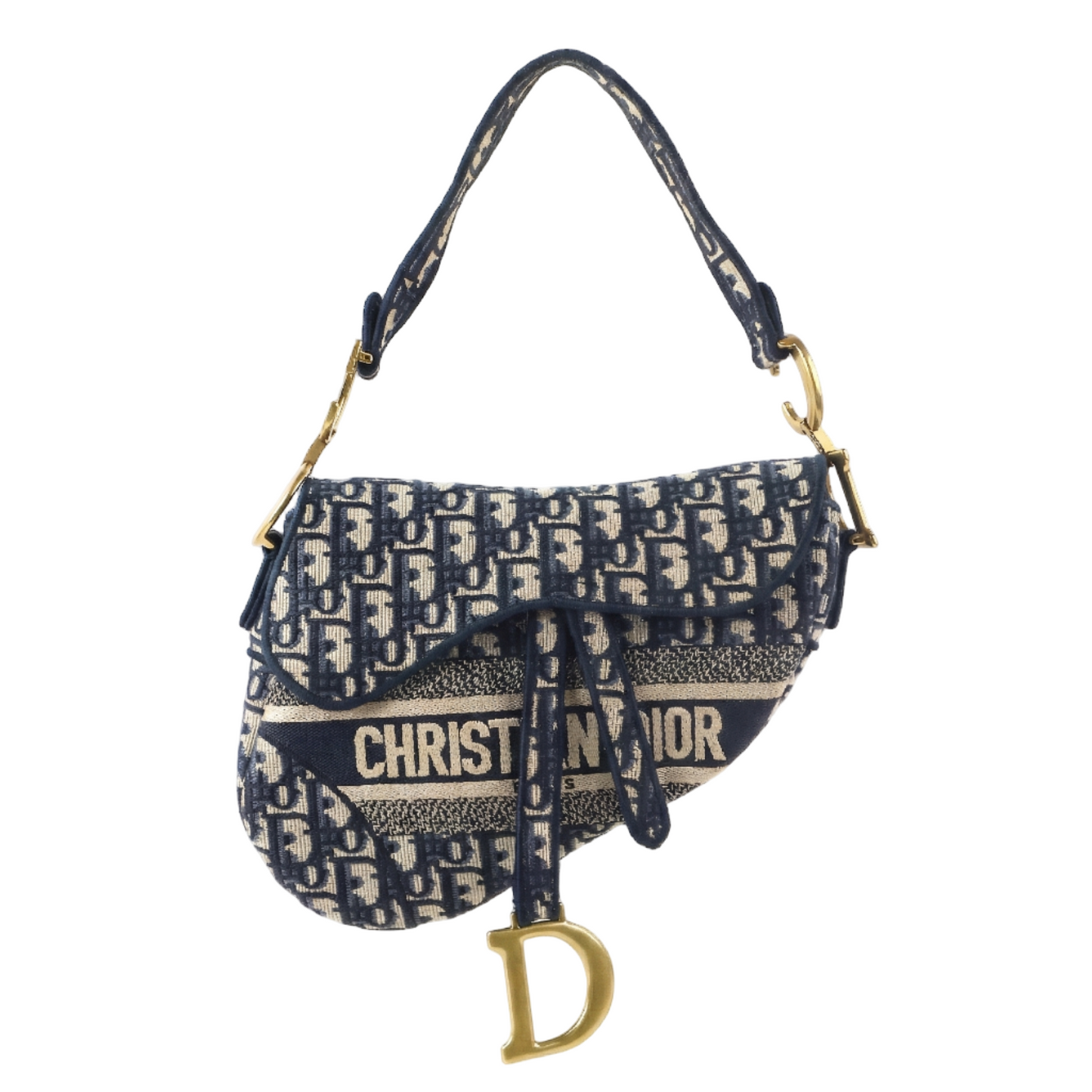 Christian Dior Saddle Medium Oblique Navy