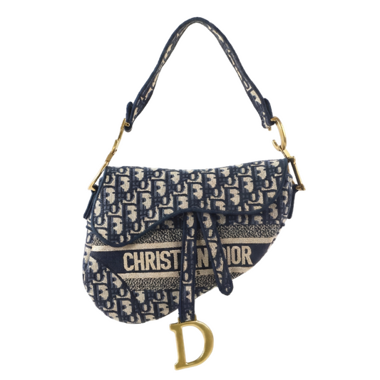Christian Dior Saddle Medium Oblique Navy